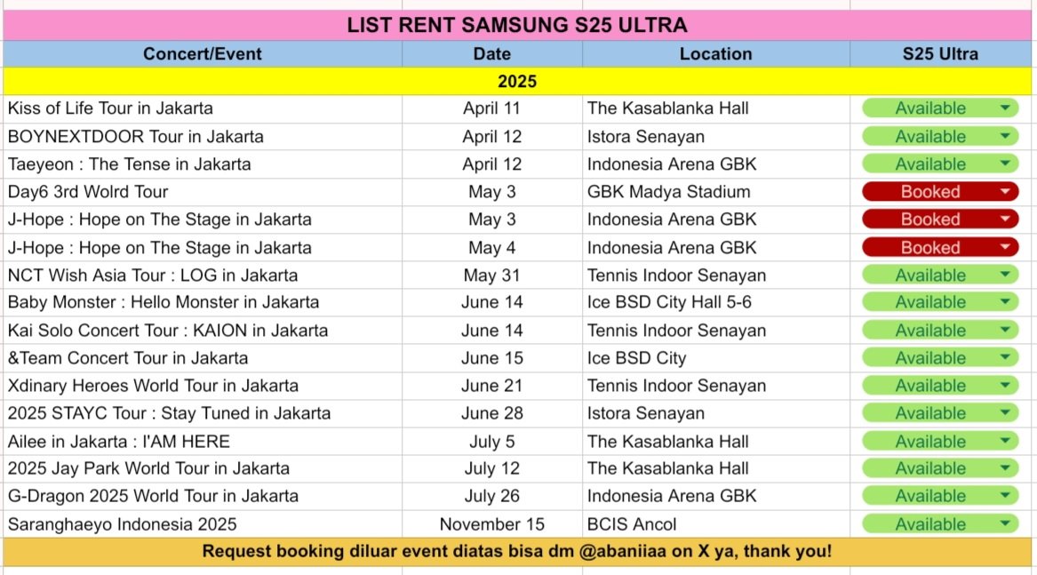 abaniiaa's tweet photo. ✨WTR Open Rent HP S25 Ultra✨

Available :
📱Samsung S25 Ultra 512GB

Benefit✨
✅COD Venue
✅No Deposit
✅Inc. Charger, Powebank, Flashdisk, OTG, Pouch
✅Free Backup Gdrive
✅Get Freebies💖

💌DM for Price and T&amp;C
t. wtr wts wtb want to rent sewa hp konser

‼️UPDATED‼️ https://t.co/Q58F5oF5ds