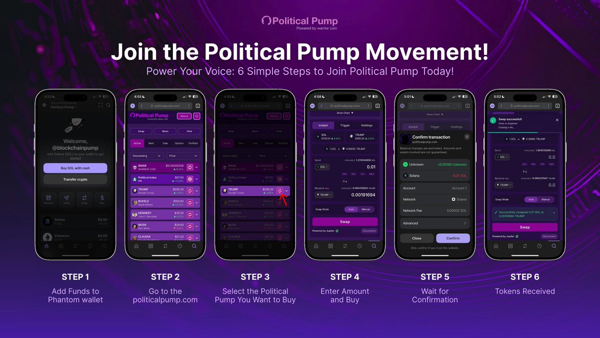 🏦How to Buy Political Pump

It’s simple. No insiders, no tricks - just you and the market.

Follow the steps at  politicalpump.com
Load your wallet, pick your pump, and you're in

#politicalpump #memecoin #Altcoins