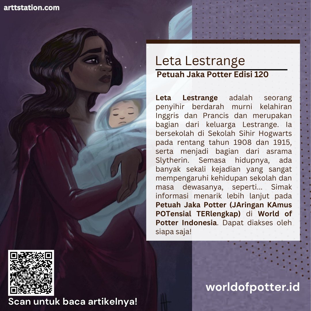 WorldofPotterID's tweet photo. Meski memiliki masa lalu yang kelam, Leta Lestrange mampu bangkit kembali dan menjadi salah satu sosok yang disegani, loh! Baca tentangnya hanya di https://t.co/fSBiO7bqZs sekarang!
#harrypotter #letalestrange #slytherin #hogwarts #article #roleplaying #potterheadindonesia https://t.co/SXsJxAIFH3
