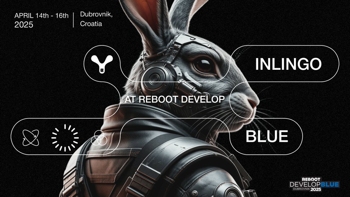 inlingostudio's tweet photo. Reboot Develop Blue 2025 is just around the corner! We'll be in Dubrovnik from April 14–16, ready to connect, share ideas, and talk about the future of game development.
Let’s catch up in Dubrovnik!
#RebootDevelopBlue #GameDev #Conference #Dubrovnik https://t.co/LyyyGgzKpg