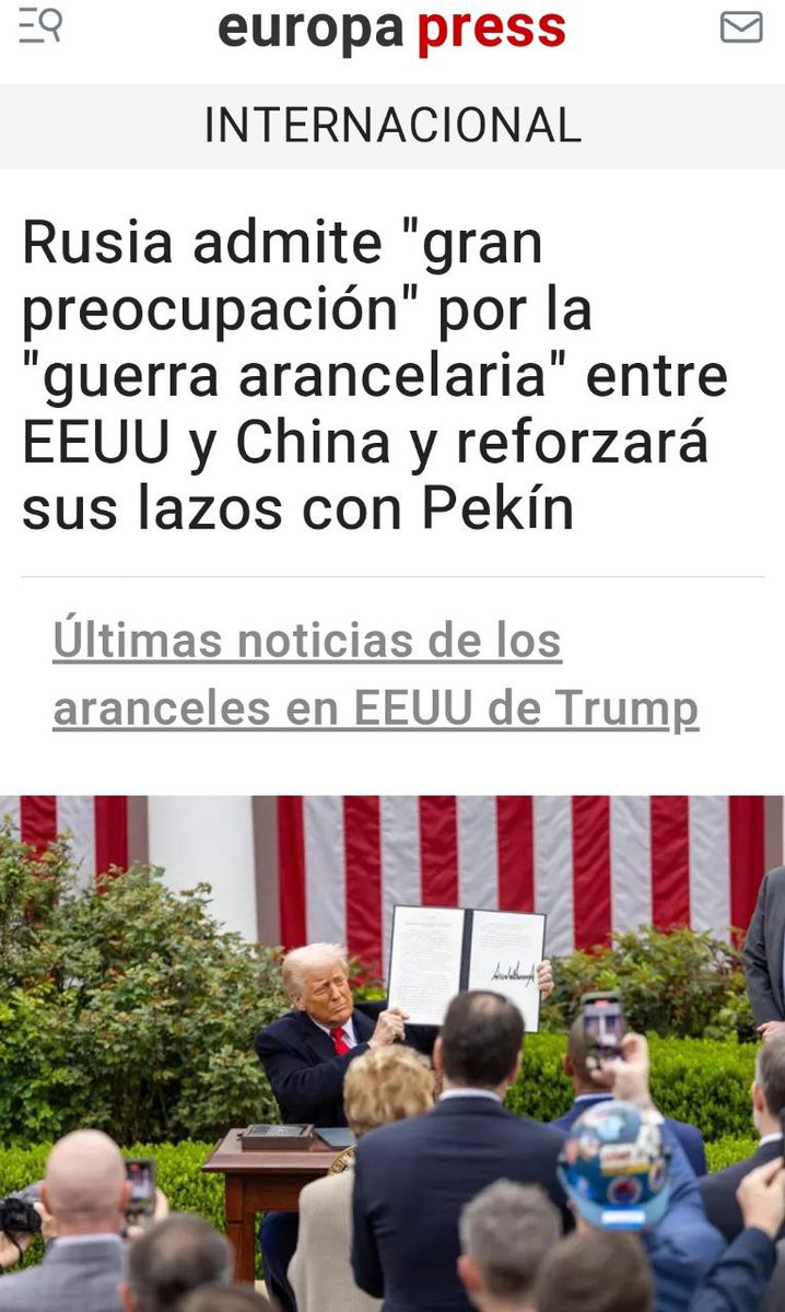 DLPEspana's tweet image. 🇷🇺 🇨🇳 🇺🇸 Rusia admite "gran preocupación" por la "guerra arancelaria" entre EEUU y China y reforzará sus lazos con Pekín.

🔴🔴🔴 Como la España del socialcomunista Sánchez.