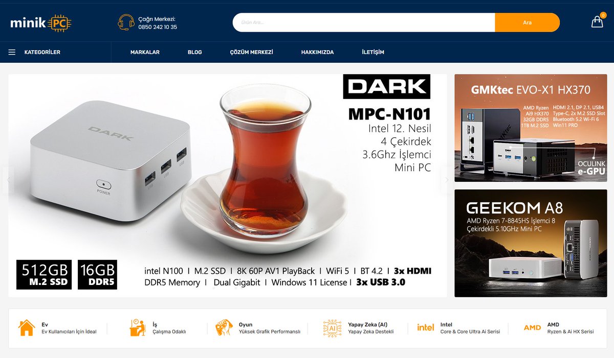 minikpc.com Sitemiz Hizmetinizde.
Az Yer Kaplayan ve Çok İş Başaran Mini PC'lerde 
Türkiyenin 1 Numaralı Adresine Davetlisiniz.😊