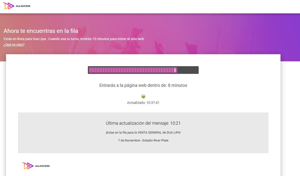 Vendo link para Dua Lipa - Radical Optimism Tour (Venta General) en River Plate 🇦🇷 🏟️ (Plataforma All Access) Entra en 8 minutos 🕣 Info al MD 📩