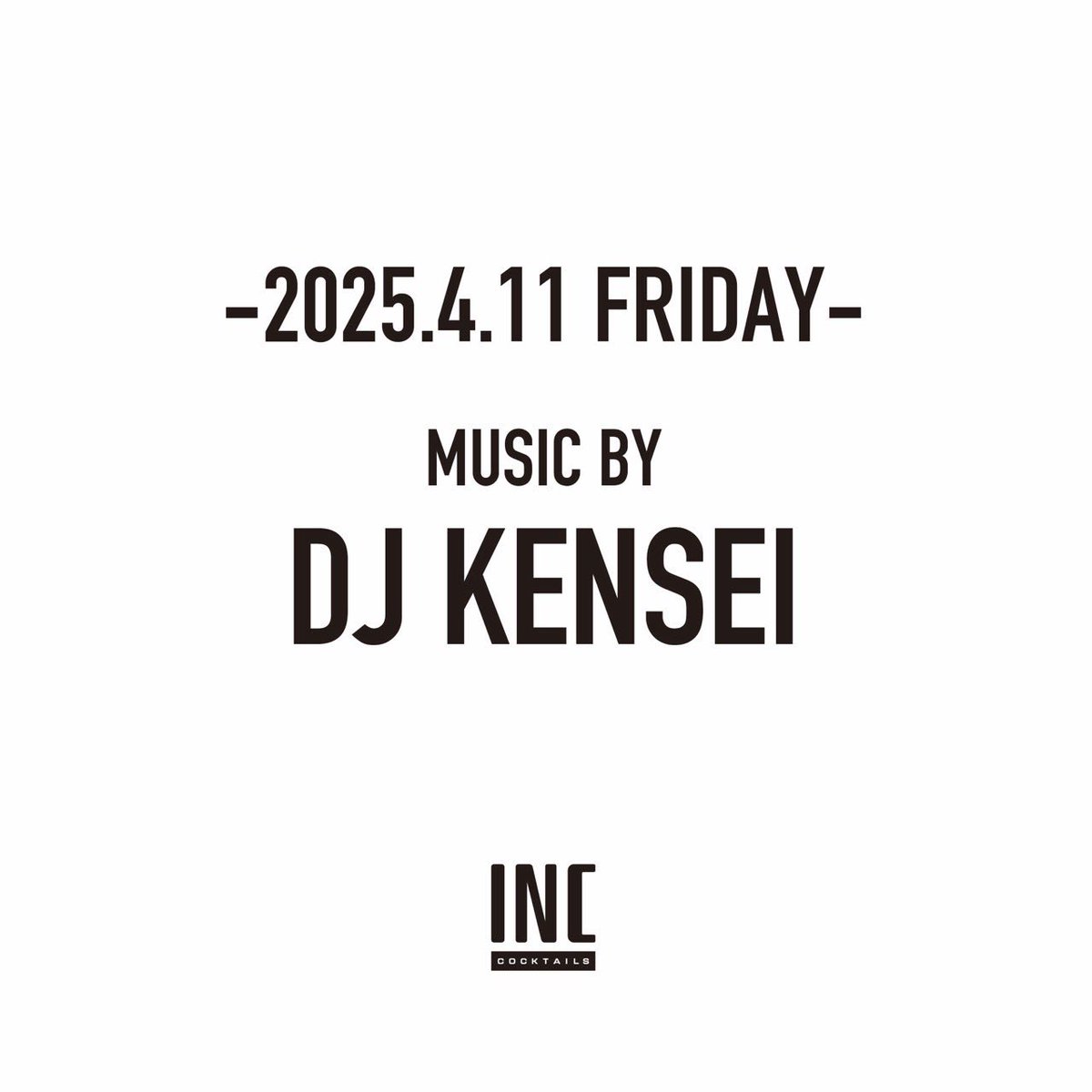 DJKENSAY's tweet image. inc_cocktails✨