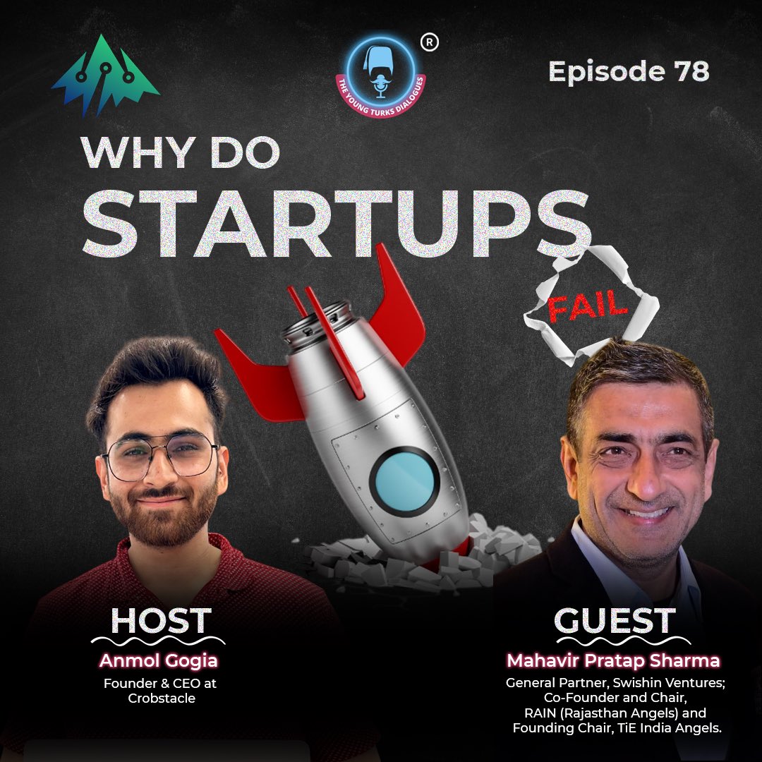 crobstacle's tweet photo. Every startup begins with a dream but why do so many end in failure? 💔🚀
#TheYoungTurksDialogues #Episode78 #StartupJourney #StartupMistakes #WhyStartupsFail #FoundersTalk #Entrepreneurship #MahavirPratapSharma #StartupAdvice #SundayLaunch #BusinessGrowth #FoundersLife https://t.co/mgEZOnDhGv