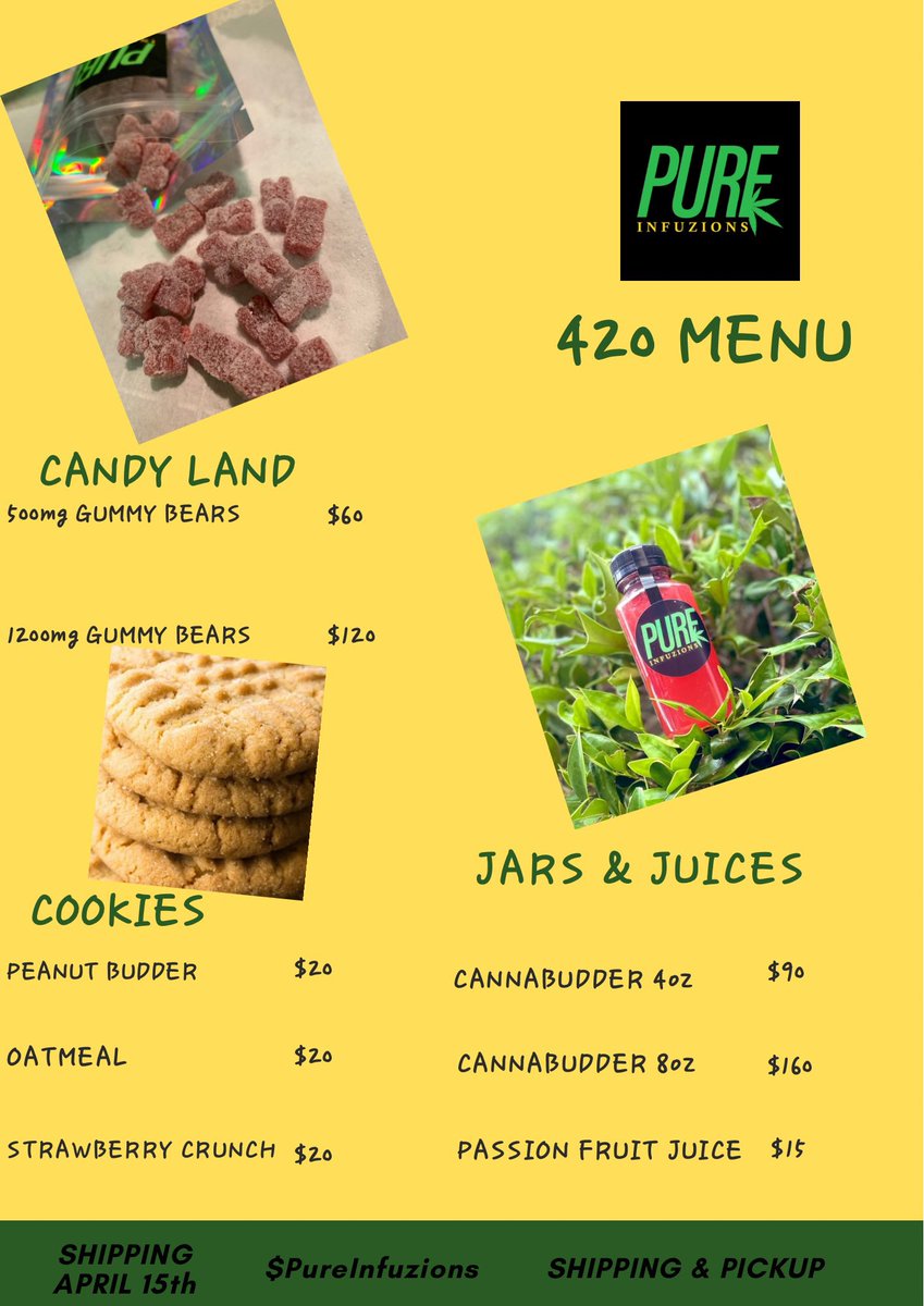 PureInfuzions's tweet photo. We got that!

Orders will no longer be accepted after April 12th https://t.co/0URyuXH2KJ