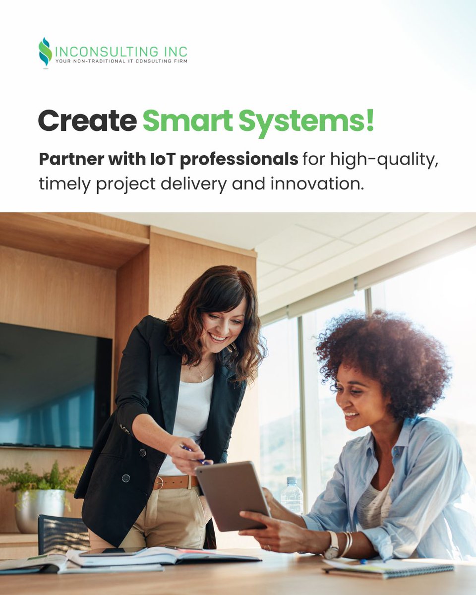 InConsultingInc's tweet photo. Ready to transform your business with innovative IoT solutions? 🚀

Our team of IoT professionals is ready to help you navigate the digital landscape and create custom solutions tailored to your unique business needs.

Let's build something innovative together! https://t.co/PGskcx78t6