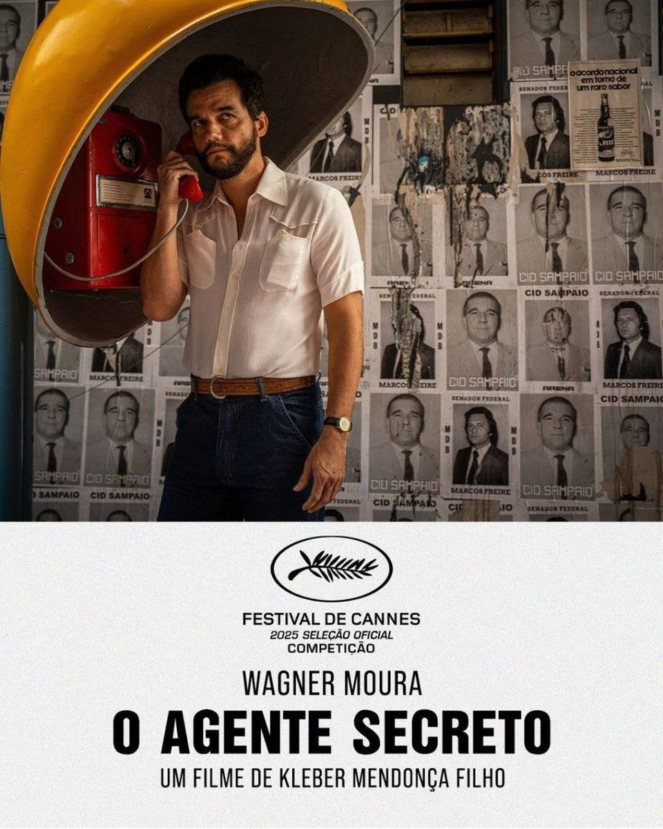 CinemaEmSerie's tweet photo. Bom dia com o cartaz de "O AGENTE SECRETO", novo filme de Kléber Mendonça Filho (de "Bacurau")!

O filme será apresentado no festival de Cannes https://t.co/HZJh0mz03H