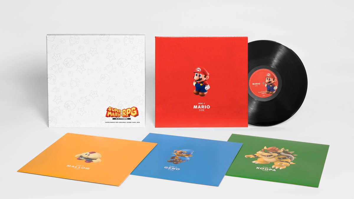 SquareEnix's tweet photo. Three Super Mario RPG music products are out!

Also check out a special interview with composer Yoko Shimomura: https://t.co/CpMVMyIqQJ https://t.co/b1a4IZqlv7