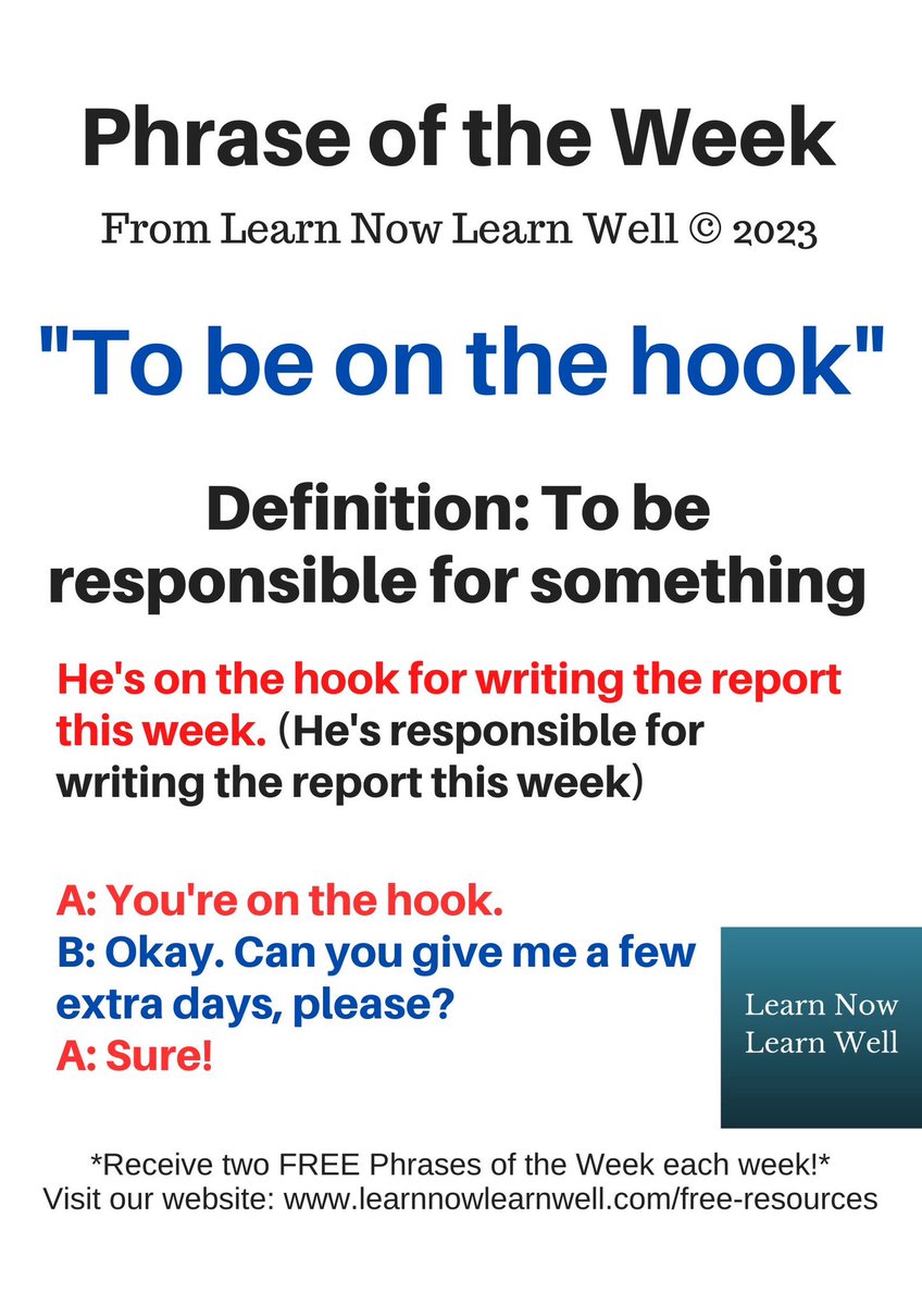 Learnnow_well's tweet photo. Are you on the hook for learning another language? 😀

#english #ingles #learnenglish #freeenglish #inglesgratis #englishphrase https://t.co/QOhfF74LJT