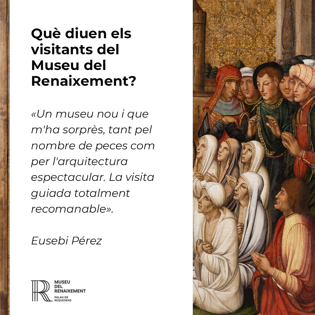 MRenaixement's tweet photo. 🔊 Què diuen de nosaltres les persones que ens visiten?
Ens agrada escoltar-vos.
Vine al Museu del Renaixement i comparteix la teva experiència 😉!
#MRXT #MuseuRenaixement #PalaudeRequesens
#patrimonicultural #MolinsdeRei #SomMolinsDeRei #Renaixement https://t.co/63rMB8tu7V