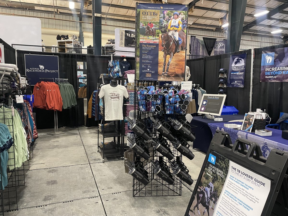 RRP_TBMakeover's tweet photo. Heading to #KY3DE on April 24-27? We'll see you there! The RRP will once again have a retail booth at #106: thank you to our logowear partner Ariat!
The online RRP Store will be CLOSED starting tomorrow.
Find all of our upcoming activities at the KY 3-Day: https://t.co/gdcga1QqM1 https://t.co/EIzk02tdO3