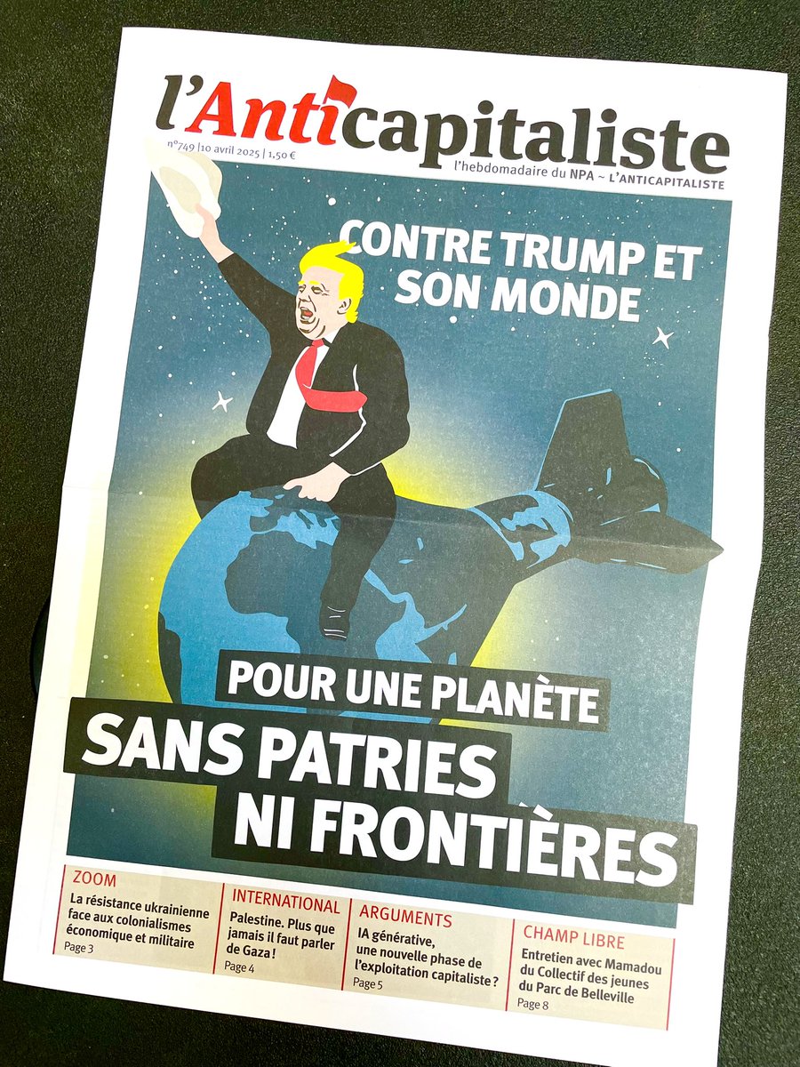Lanticapitalis1's tweet photo. ✊Contre Trump et son monde !
Pour une planète sans patries ni frontières !
Nouvel hebdo disponible !
Tous nos articles sont en accès libre sur notre site
👉 https://t.co/zB2P3GOuRf https://t.co/sctQEA8Sls