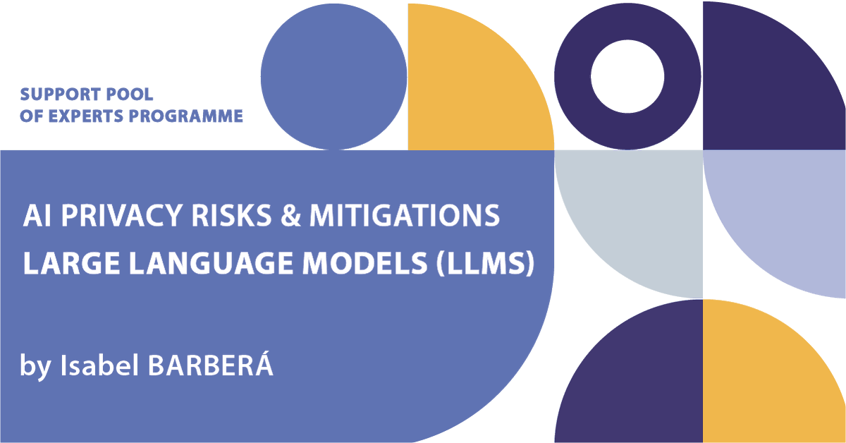 The 🆕 AI Privacy Risks &amp; Mitigations Large Language Models (LLMs) report offers a comprehensive risk management methodology to systematically identify, assess, mitigate #privacy and #dataprotectionrisks. 🛡️🔒💻

➡️ Check it out: europa.eu/!9VYXf4