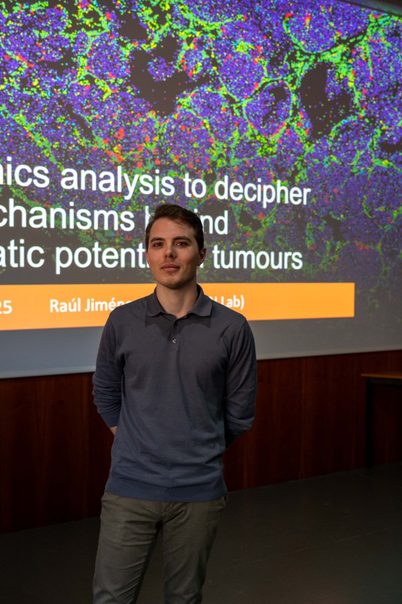 Excited to have presented my PhD project at our institute:
 “Multiomics analysis to decipher the mechanisms behind metastatic potential in tumours” 🎤🔬
Understanding metastasis at the cellular level can open doors to new therapies &amp; biomarkers!
#CancerResearch #Multiomics