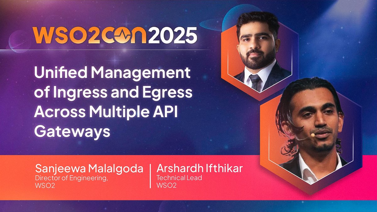 wso2apiplatform's tweet photo. 🚨 Don’t miss this hands-on session from #WSO2Con 2025!

🎯 Learn how to unify ingress and egress API management across Kubernetes, cloud, and AI platforms — with model routing, guardrails, and full-stack governance.

🔗 https://t.co/ft7h4YIASg https://t.co/eJ7allfREY