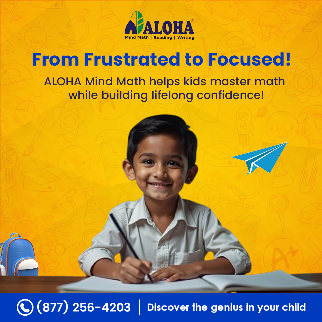 AlohaKidsMath's tweet image. Empower your child to conquer math! ALOHA Mind Math fosters focus and builds lasting confidence.
For more information,
👉👉alohamindmath.com
📞📞(877) 256-4203
#mathprogram #mathlearningcenter #writingprogram #readingforchildren #mathtutoringcenter #mathforkids #mentalmath