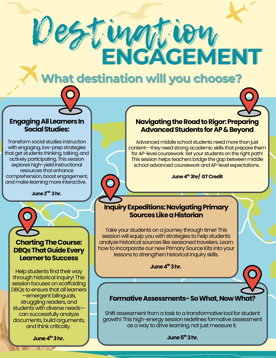 humble_SocSt's tweet image. ✈️Have you packed yet?🧳   We are almost ready to take off.  We are headed to #DestinationEngagment for our 2025 summer PL.  What destination will you choose?  #Inquiry  #DBQ  #PrimarySources  
@HumbleISD 
@HumbleISD_PL