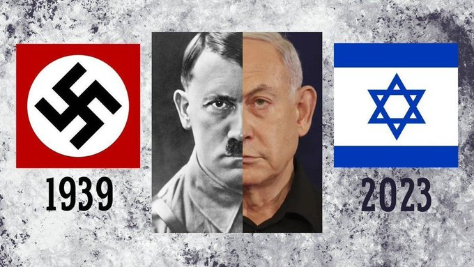 Knight_Wolfy_'s tweet photo. See something familiar... 

#hitler #IsraelTerroristState #IsrealiNewNazism #Warzone #conspiracy https://t.co/BQosRp7QXN