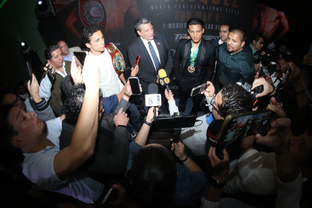 GabeJRivas's tweet photo. Successful press conference in Mexico City on Tuesday with Rafael Espinoza and Emiliano Vargas 🥊🇲🇽

Nos vemos el 4 de mayo en la T-Mobile Arena de Las Vegas! 🙌

#TopRank #InoueCardenas https://t.co/KuQdbbd9Zb