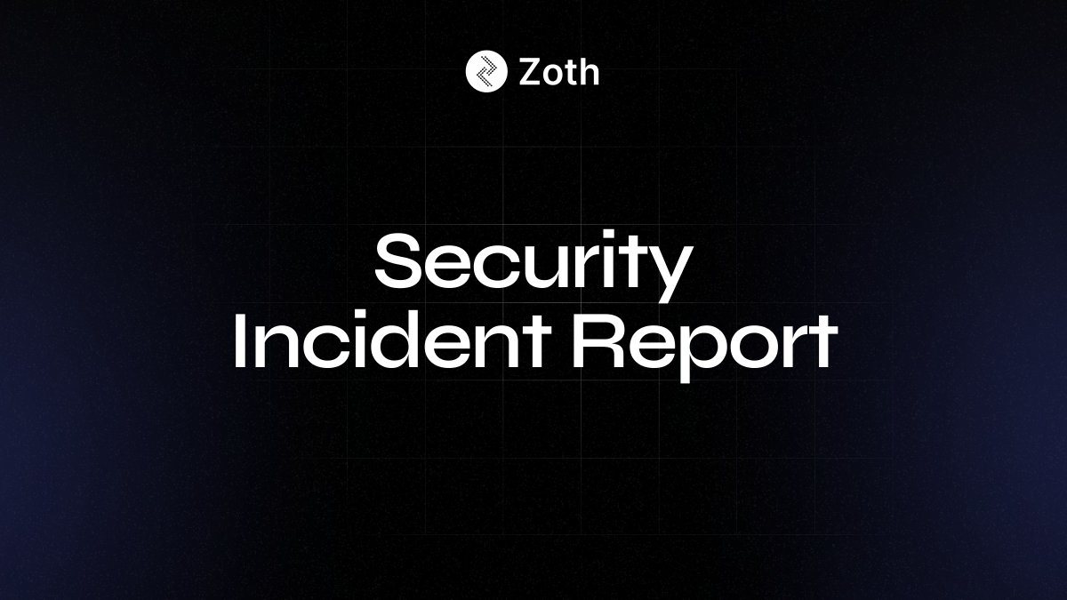 Post-mortem report and next steps for our ecosystem partners and community:

🔗medium.com/@zoth.io/secur…