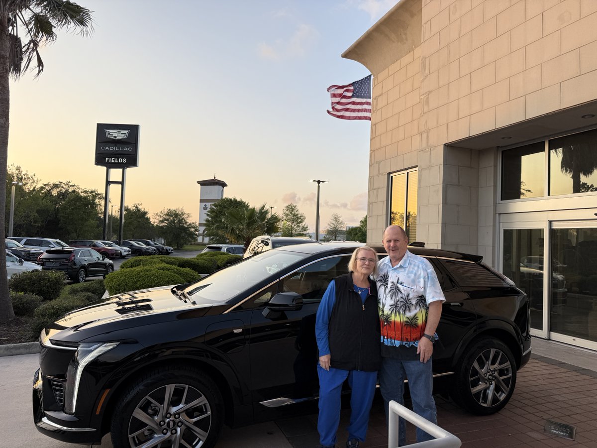 FieldsAuto's tweet image. Congrats, thanks and welcome to the #FieldsCadillac family, Mrs. &amp;amp; Mr. Wiseman! They purchased a stunning 2025 Cadillac OPTIQ with sales assistance from our Client Advisor, Dennis Parker. Here’s to many exciting journeys ahead in your new Cadillac!

#Cadillac #OPTIQ #FieldsFamily