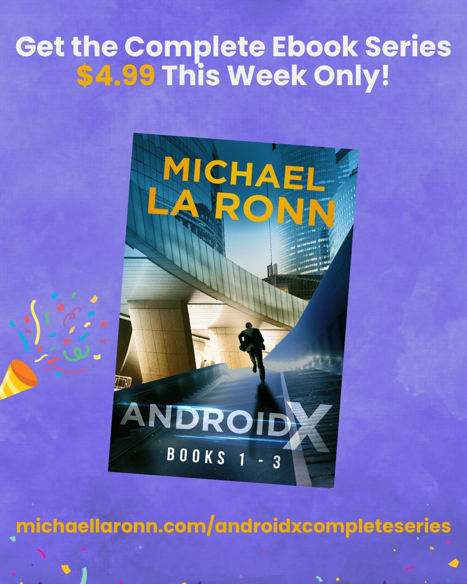 Today I'm celebrating the 10-year anniversary of my bestselling sci-fi series, Android X! You can grab the complete series for $4.99 this week only! books2read.com/androidxcomple…