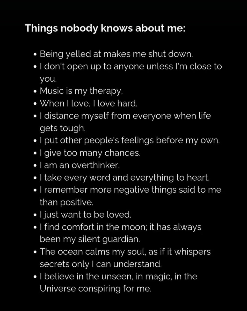 Liminal1988's tweet photo. Things nobody knows about me: https://t.co/RuOED6MqUA