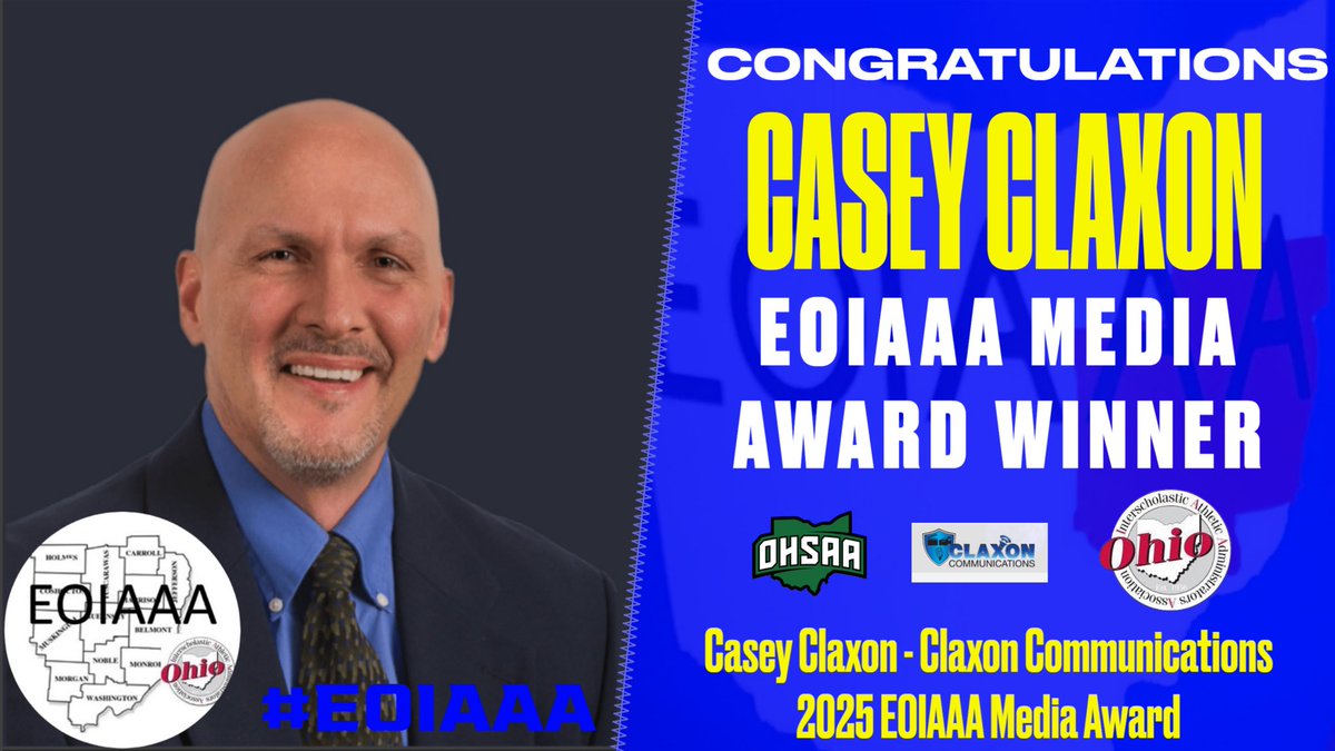 EOIAAA Media Award
Congrats Casey Claxon