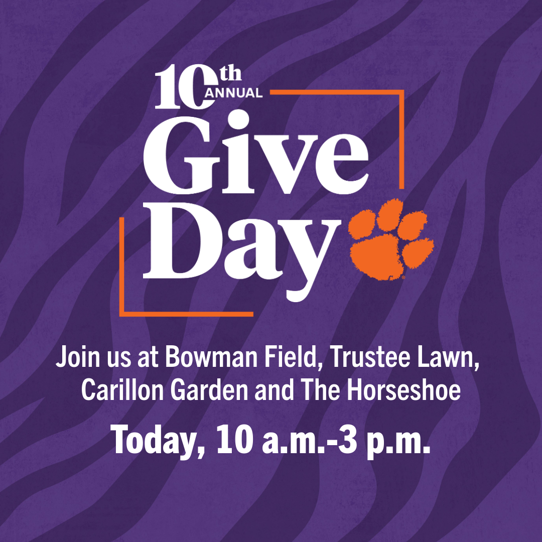 Give Day is officially here!

Make your difference at giveday.clemson.edu/pages/college-….