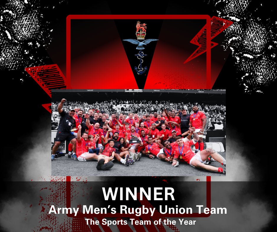 ArmySportASCB's tweet photo. 🎉 A massive congratulations to the Army Men’s Rugby Union Team for being named UKAF Sports Team of the Year 2024! 🏆 Your exceptional teamwork, determination, and skill have truly set you apart. Well done. https://t.co/N1xuDY2OtE