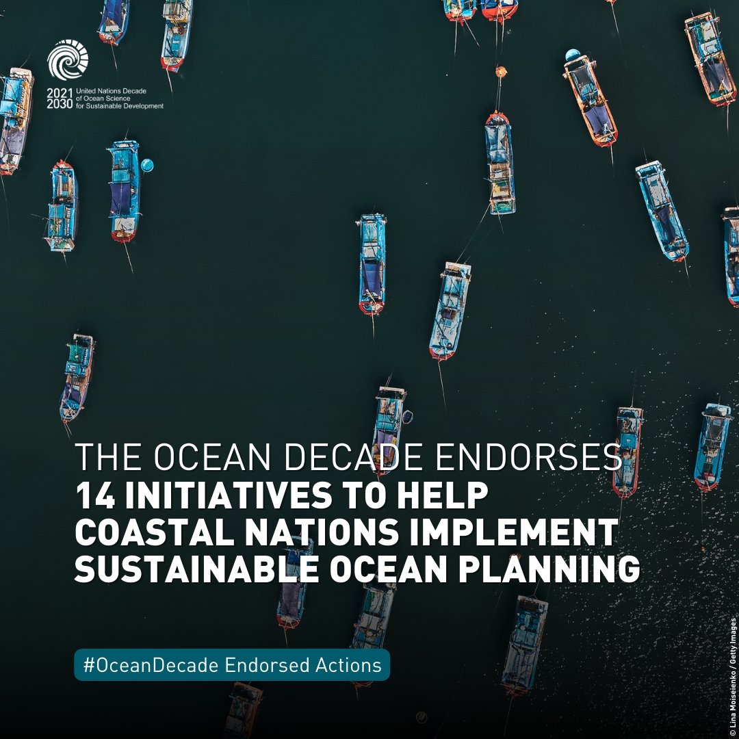 UNOceanDecade's tweet photo. The #OceanDecade endorses 14 initiatives to help coastal nations implement sustainable ocean planning โด๏ธ ๐
Selected in partnership with @BlueEconomyEU, the Projects will be hosted by the @IocUnesco Ocean Decade Programme on Sustainable Ocean Planning: https://t.co/CdDVMypcXg https://t.co/fLchykRoab