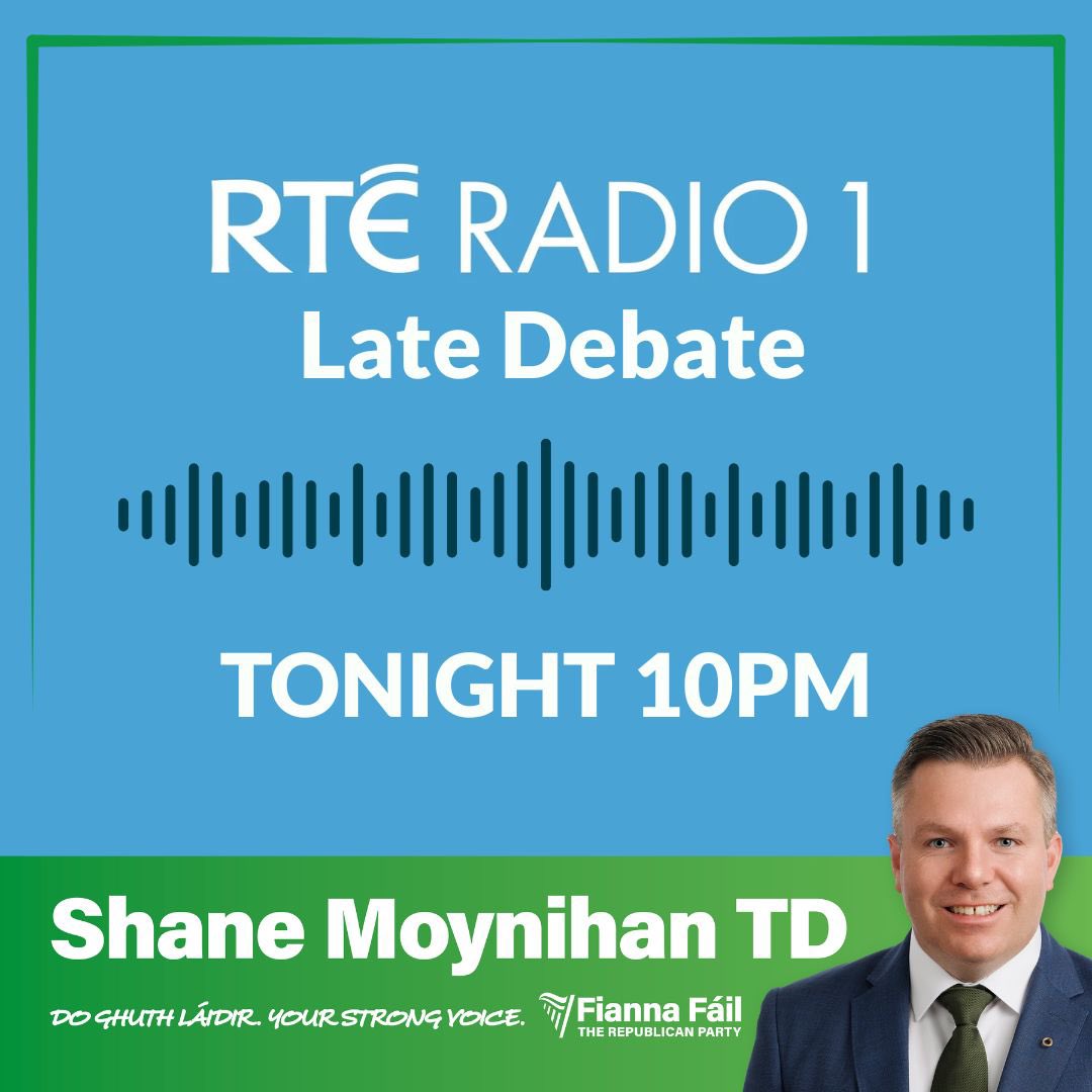 I will be taking part in tonight’s edition of the Late Debate on RTÉ Radio 1 this evening from 10pm.

Tune in, if you can!