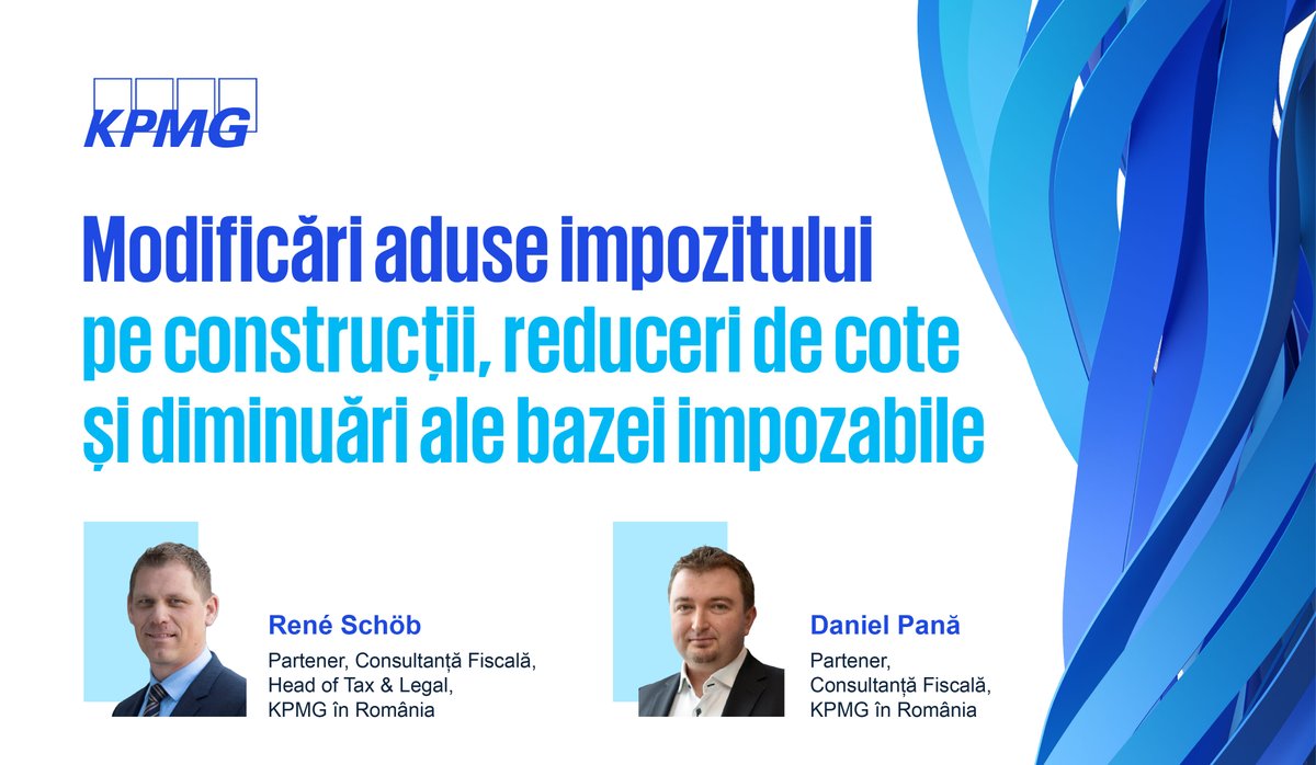Ordonanța de urgență nr. 21/2025 aduce modificări importante în Codul fiscal privind impozitul pe construcții (cunoscut și drept „taxa pe stâlp”). Mai multe detalii assets.kpmg.com/content/dam/kp…