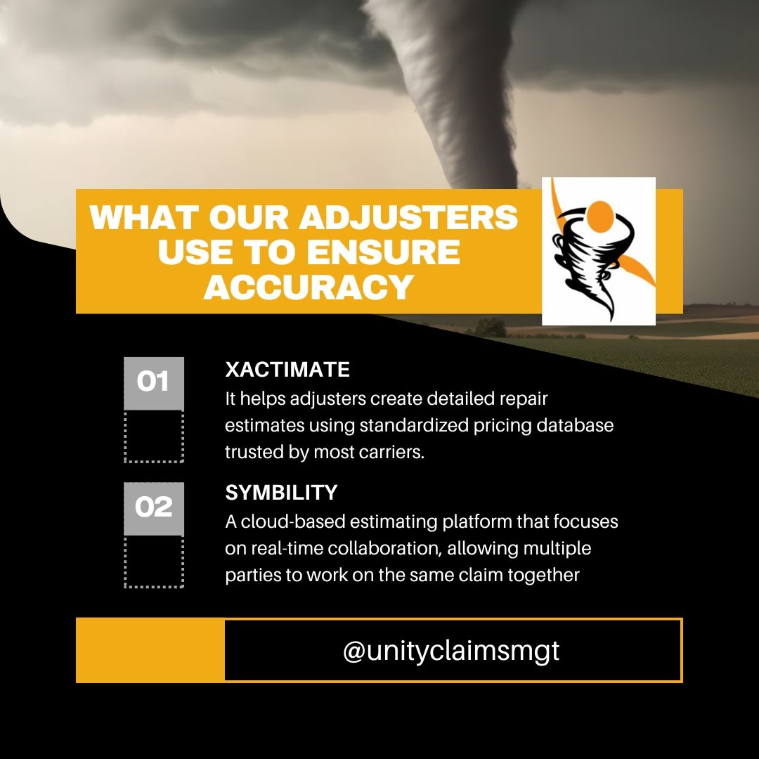 UnityClaimsMgt's tweet image. 📊 Xactimate or Symbility? We use both.

At Unity Claims Management, we work with Xactimate and Symbility to match carrier preferences and deliver accurate, efficient estimates—no matter the platform. 💼✅

#Xactimate #Symbility #InsuranceExperts #UnityClaims