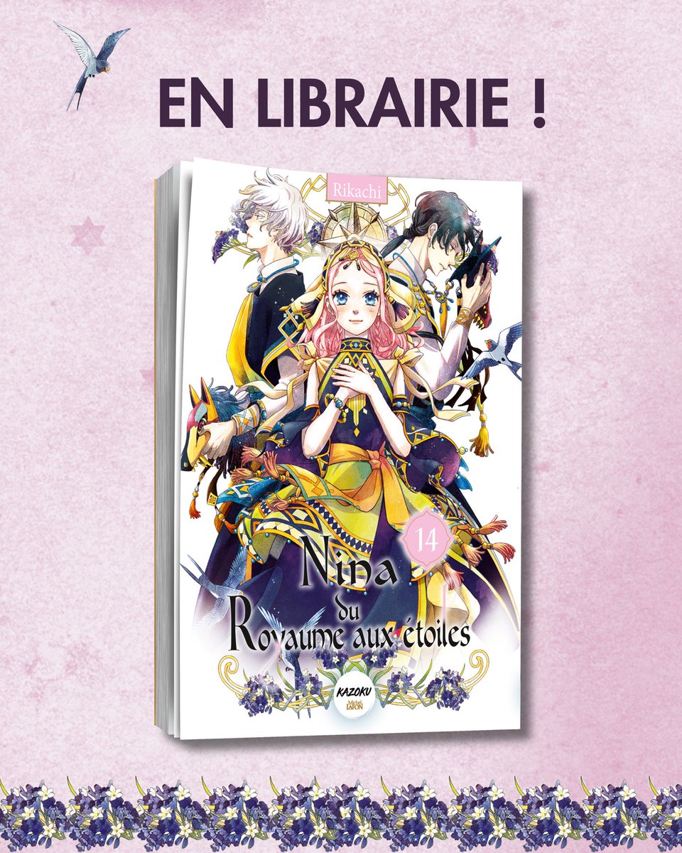 kazoku_sikku's tweet photo. JOUR DE SORTIE 👑✨
Découvrez dès aujourd’hui en librairie le tome 14 de “Nina du Royaume aux étoiles” !
#manga #kazoku #editionsmichellafon #michellafon #kazokusikku #ninaduroyaumeauxetoiles https://t.co/ZqYDWKc0Oa