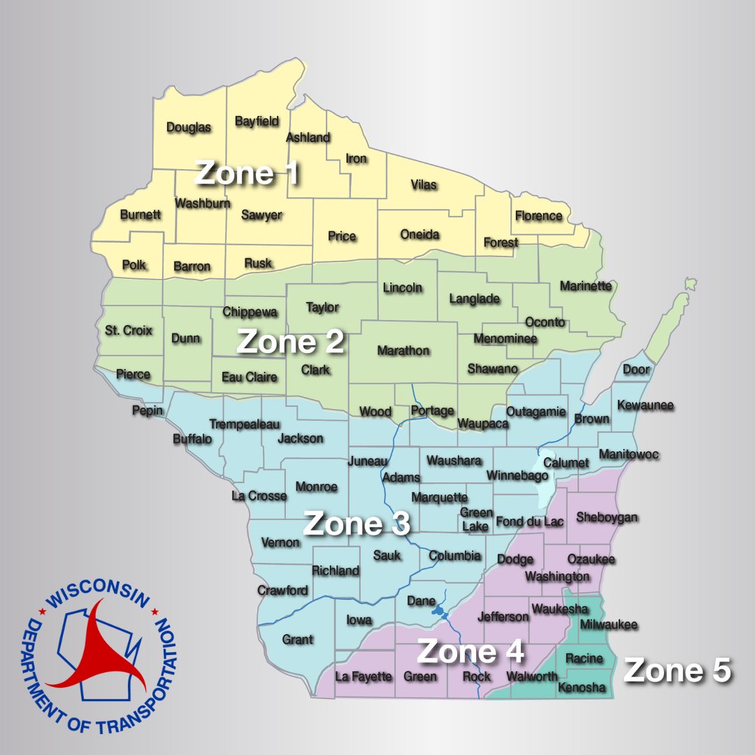 Wisconsin State Zone Map WisDOT is ending Spring Thaw Class II and Posted Road restrictions for ...
