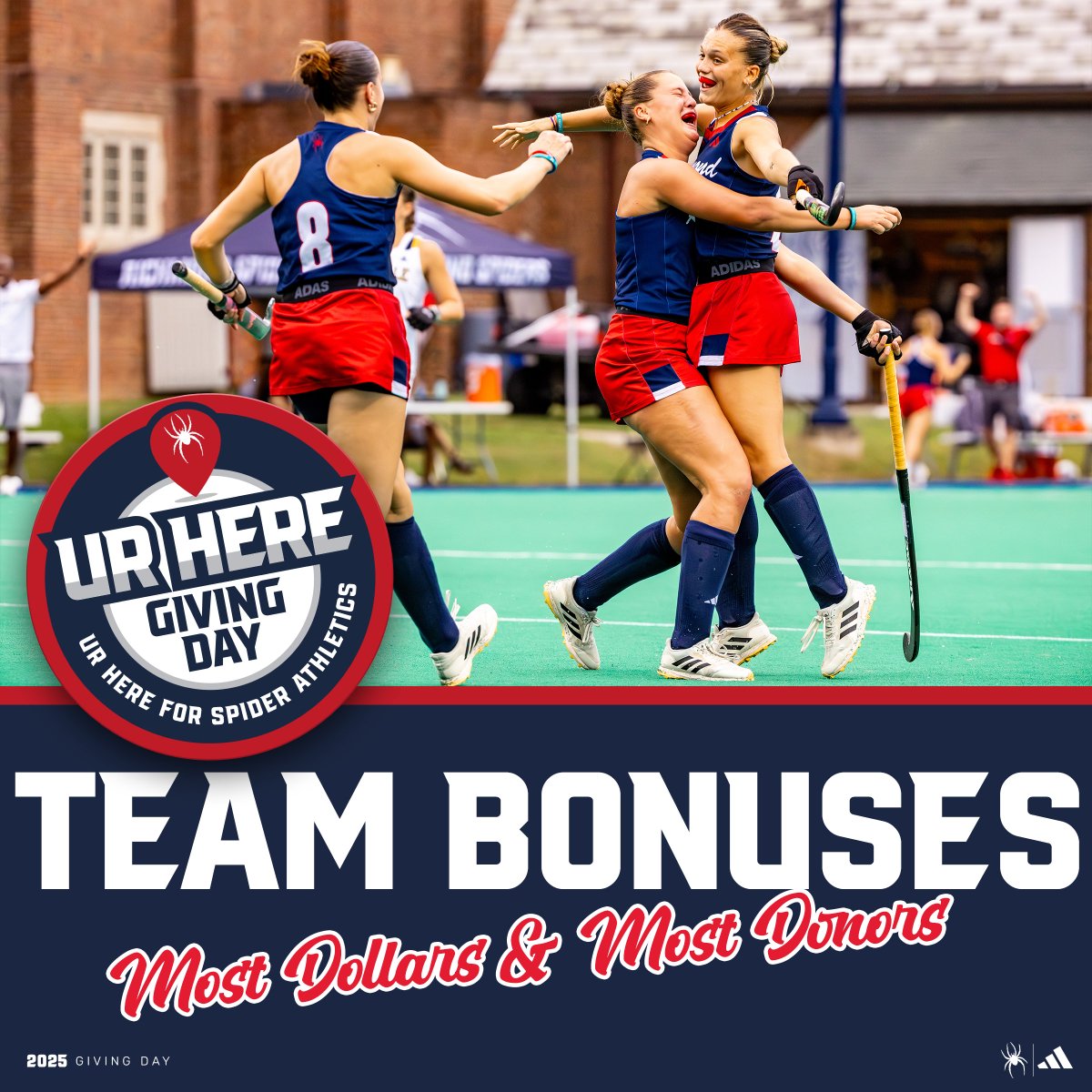 Thank you for helping us meet our match goal yesterday! There's a few more goals we've got our eyes on for #URHere Giving Day!

There's Team Bonuses for Most Donors and Most Dollars still up for grabs! 

🎁 - spides.us/4lgW5wN #OneRichmond