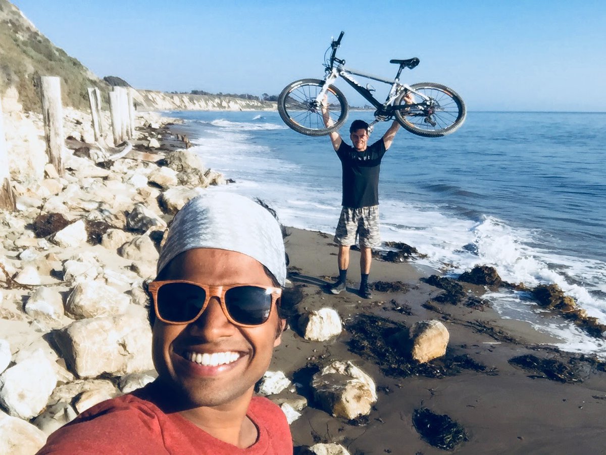 atalovesyou's tweet photo. I did so many of my 1st things after watching you do them.

- 1st jump in ocean - Santa Barbara
- 1st BBQ - your house
- 1st camping trip - Mammoth
- 1st Ironman race - Santa Cruz
- 1st paddle boarding - LA

And a lot of learnings on American way of living.

Now we have a friendship like this. Life has been a blessing by itself.