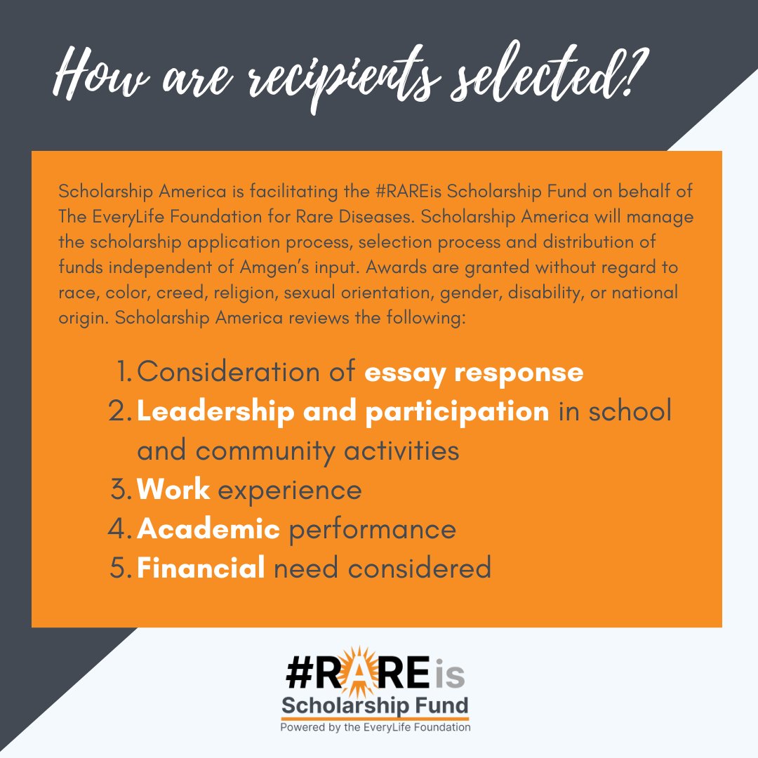 PheoPara's tweet photo. If you're living with #pheo #para #PPGL, you may qualify to pursue your dreams through the @EveryLifeOrg #RAREis $5K Scholarship Fund!
Thanks to the 💲 support of @Amgen, 104 rare disease recipients will receive scholarships in 2025! 👏🎓💵
https://t.co/bIv0g5e3B1 https://t.co/WyBrHOdm3f