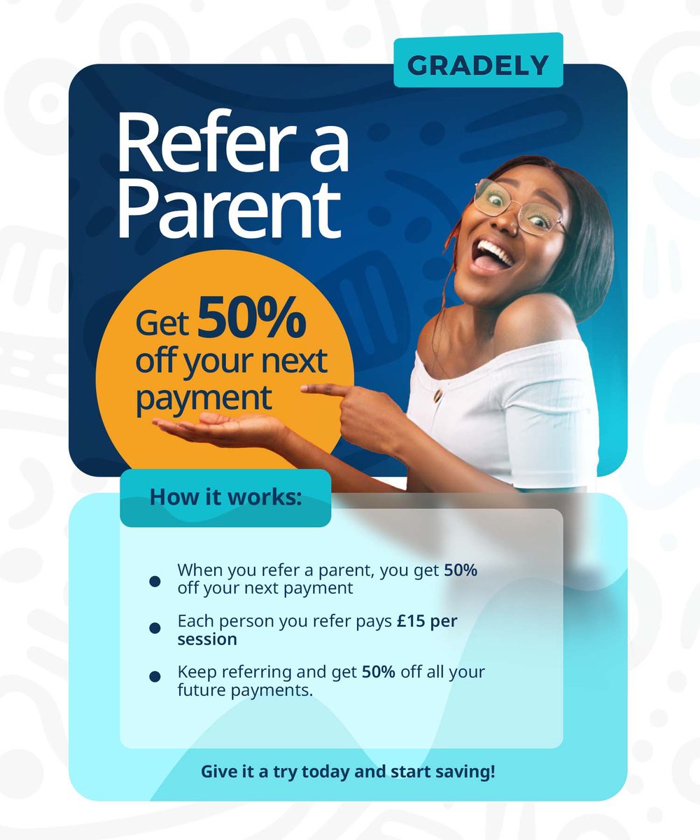 This Easter, share the gift of learning — and enjoy 50% off!

📍 Start referring today &amp; help another child thrive  gradely.co/uk