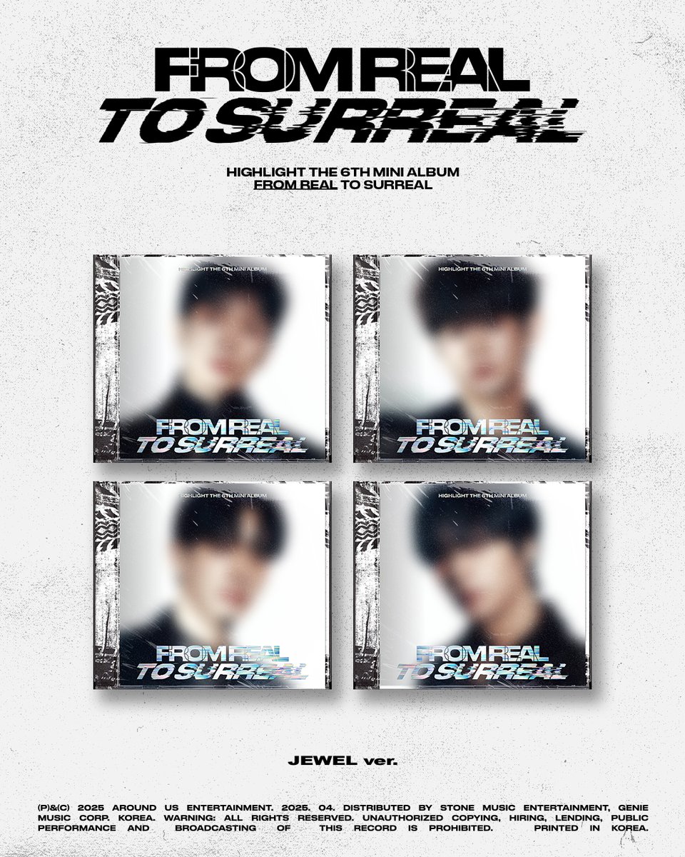 HIGHLIGHT THE 6th MINI ALBUM [From Real to Surreal] ALBUM DETAIL IMAGE - JEWER Ver.
2025. 04. 28. 18:00

⛓️ aroundusent.com

#From_Real_to_Surreal
#하이라이트 #HIGHLIGHT 
#비스트 #BEAST
#윤두준 #YOONDUJUN
#양요섭 #YANGYOSEOP
#이기광 #LEEGIKWANG
#손동운 #SONDONGWOON