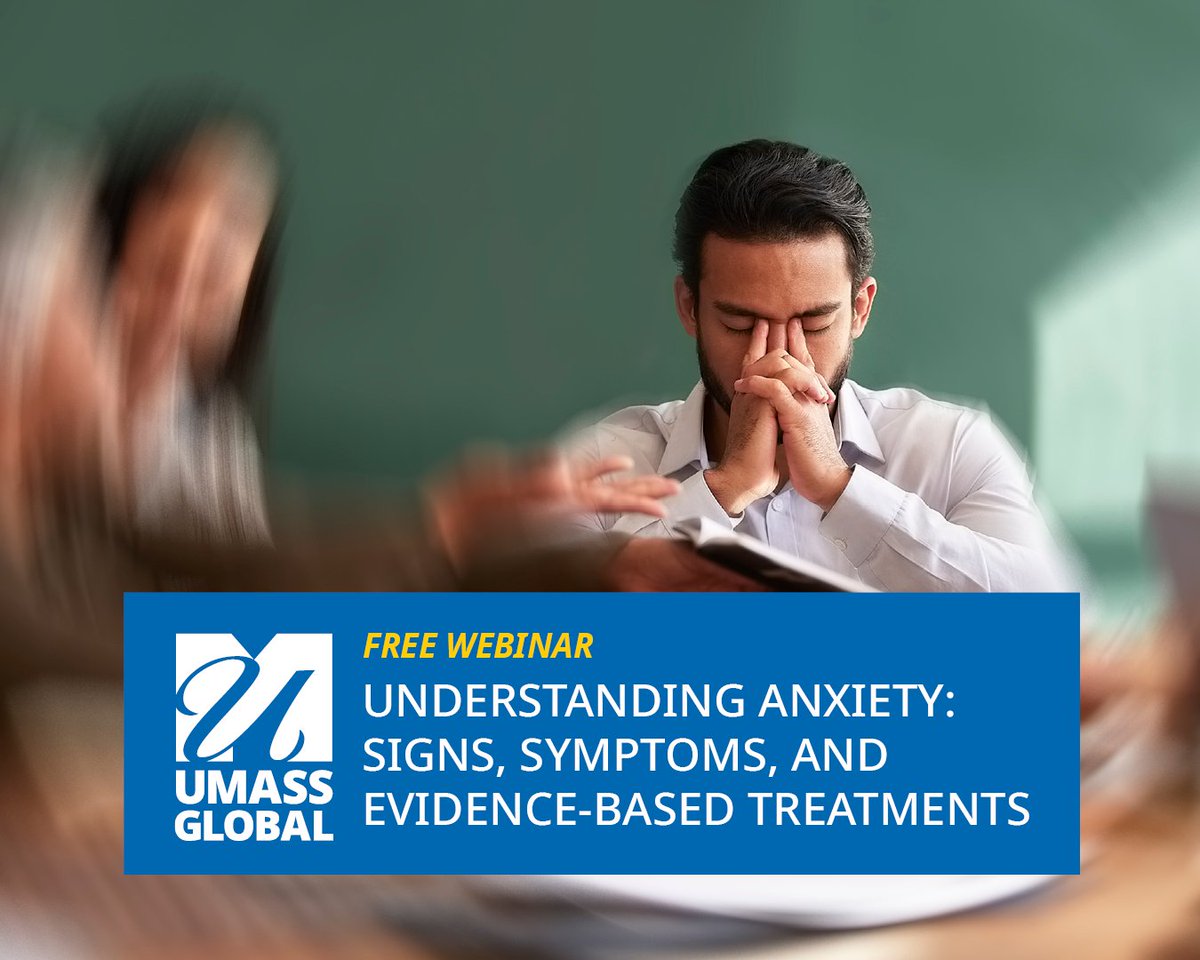 Need help diagnosing anxiety? Join us on Apr 15, 11 AM PT as we learn evidence-based techniques such as deep breathing and practical strategies to support your clients.

Reserve your spot 👉 umassg.org/4laGUFk

#Anxiety #BehavioralHealth #Webinar
