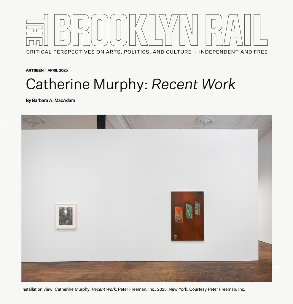 #CatherineMurphy reviewed in <a href="/brooklynrail/">BHRA</a> by Barbara MacAdam. Link in bio to read. Catherine Murphy: Recent Work, on view through next Saturday 19 April