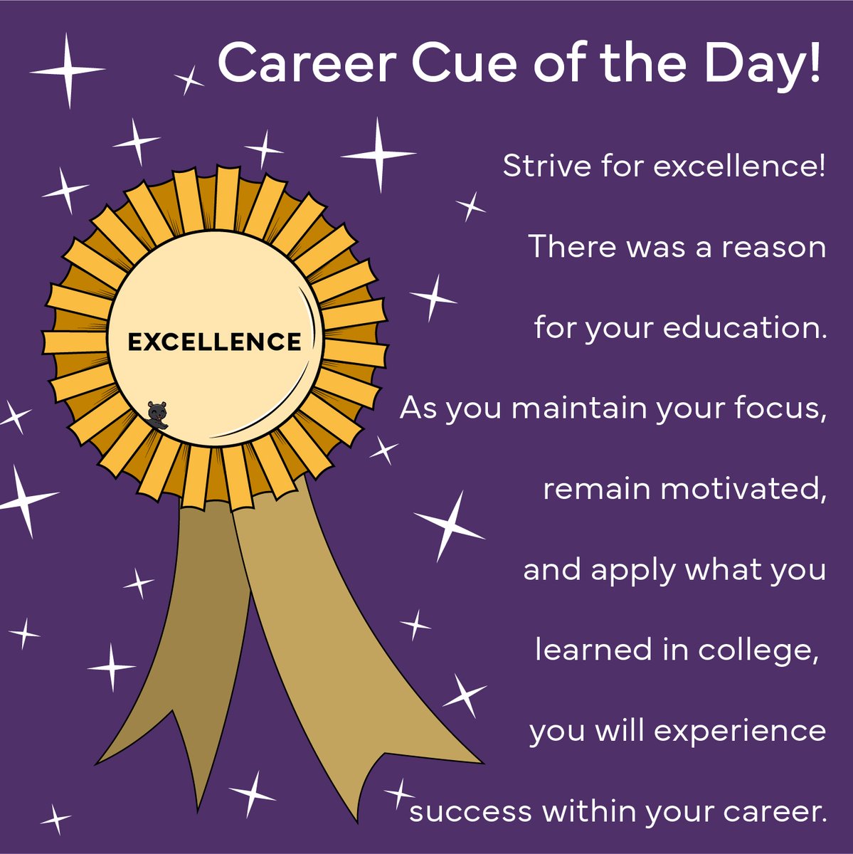 ODUCareer's tweet photo. As the end of the year approaches—whether that means graduation or something else—don't settle for mediocrity, but strive for excellence. Excellence is about effort, growth, and consistency. Keep going &amp; stay focused. You’re more capable than you know. #oducareer #oducareercue https://t.co/ZRWwHw9pnL