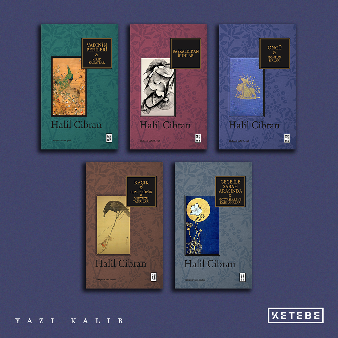 📕 YENİ / Halil Cibran’dan Vadinin Perileri, Kırık Kanatlar, Başkaldıran Ruhlar, Öncü, Gönlün Sırları, Kaçık, Kum ve Köpük, Yeryüzü Tanrıları, Gece ile Sabah Arasında, Gözyaşları ve Kahkahalar, Cahit Koytak’ın titiz çevirisiyle Ketebe’de...

🔗 : ketebe.com/halil-cibran