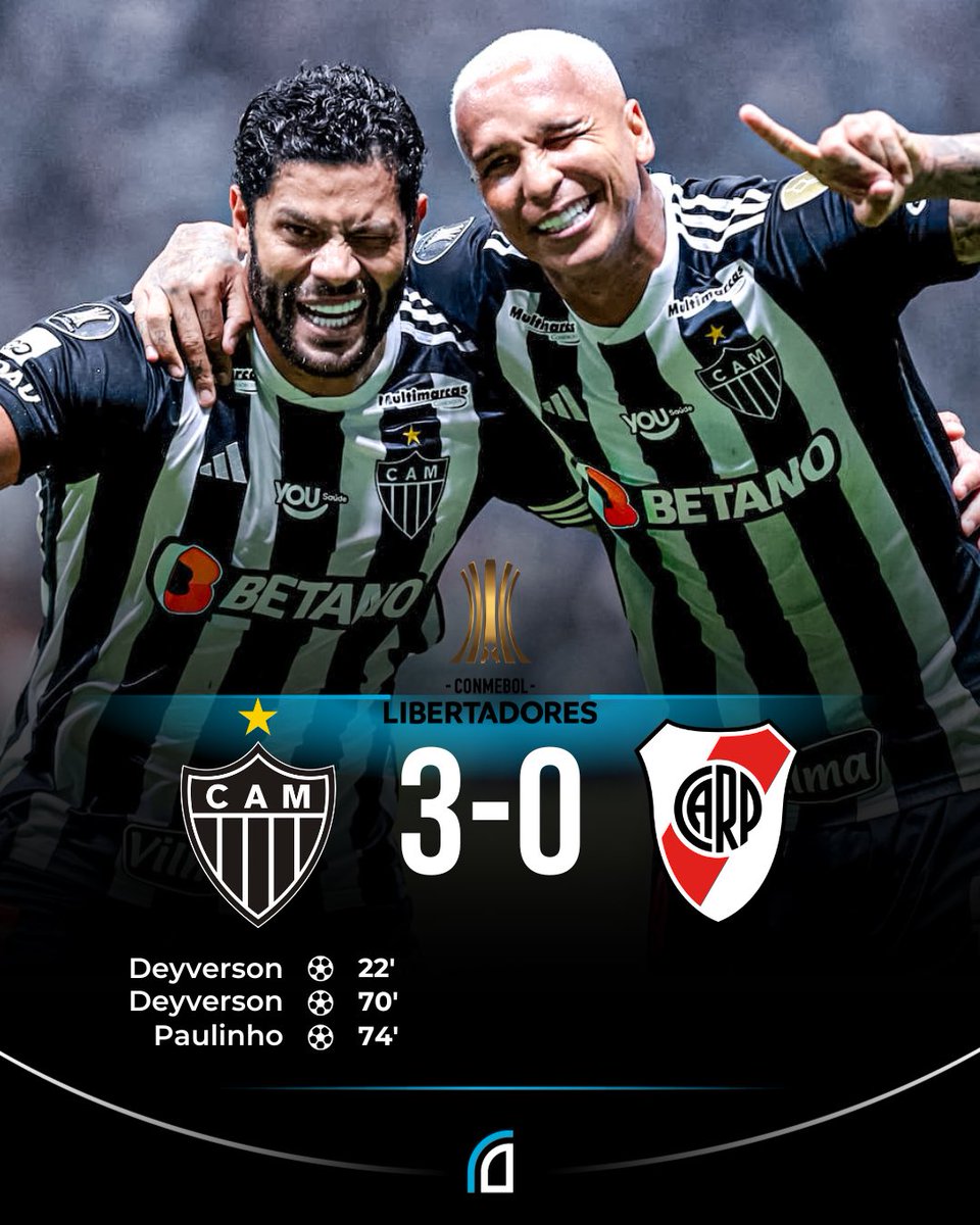 dataref_ar's tweet photo. ⁉️ ¿La ÚLTIMA DERROTA de un club argentino en Brasil?

🇧🇷 Atlético Mineiro 3-0 River Plate 🇦🇷

🏆 Semifinal de la Copa Libertadores 2024. https://t.co/azjFqJ0jDP
