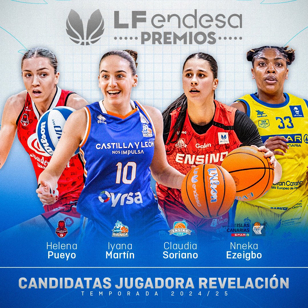 ♀ Premios #LFEndesa <a href="/basketlover/">Endesa Basket Lover</a> 🏆 | Cuatro auténticas jugonas 😎

Solo una de ellas conseguirá ser la JUGADORA REVELACIÓN 🤩

🗳️ VOTA AQUÍ ⬇️
bit.ly/3PUizoW
