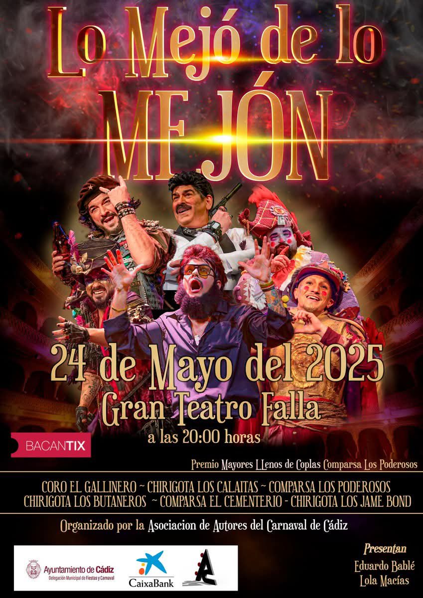 𝐋𝐎 𝐌𝐄𝐉𝐎́ 𝐃𝐄 𝐋𝐎 𝐌𝐄𝐉𝐎́𝐍

Disfruta de #ElGallinero en:

🗓️ 24.05.25 | Cádiz
⏰ 20:00h
📍 Gran Teatro Falla
🎟 bacantix.com

#CorodelosEstudiantes