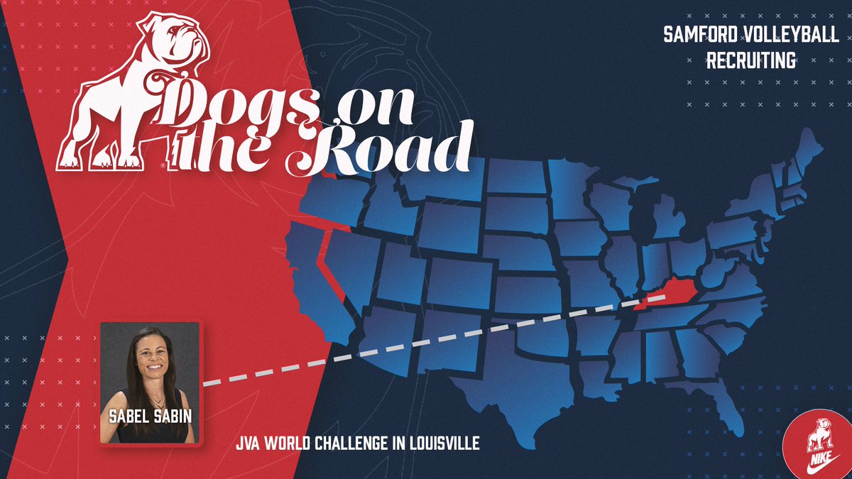 SamfordVB's tweet image. Dogs On The Road 🗣️
Coach Sabel will be in Louisville for the JVA World Challenge‼️
#BeABetterBulldog | #AllForSAMford